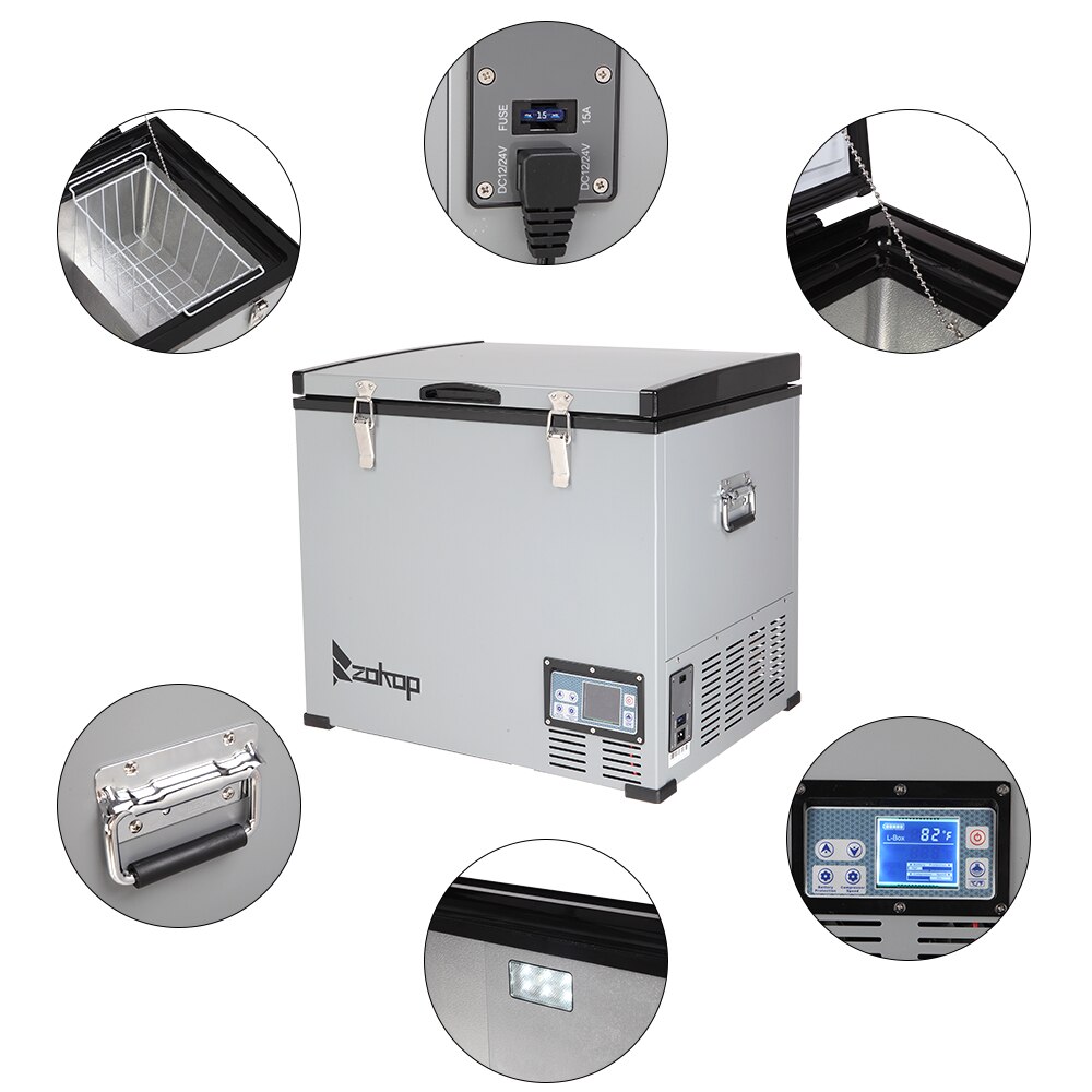 60L-Car-Refrigerator-Portable-Travel-Vehicle-Stainless-Steel-Fridge-Freezer-For-12V-24V-100-120V-Car-1