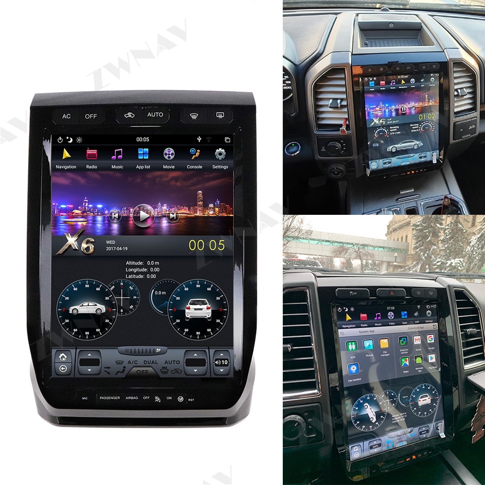 Vertical-Tesla-Screen-Android-Multimedia-Player-GPS-Navigation-For-Ford-F150-2015-2016-2017-2018-2019