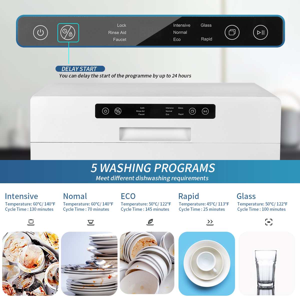 Warmtoo-6-Place-Set-Full-Automatic-Countertop-Dishwasher-5-Washing-Modes-Home-Embed-Washing-Machine-Drying